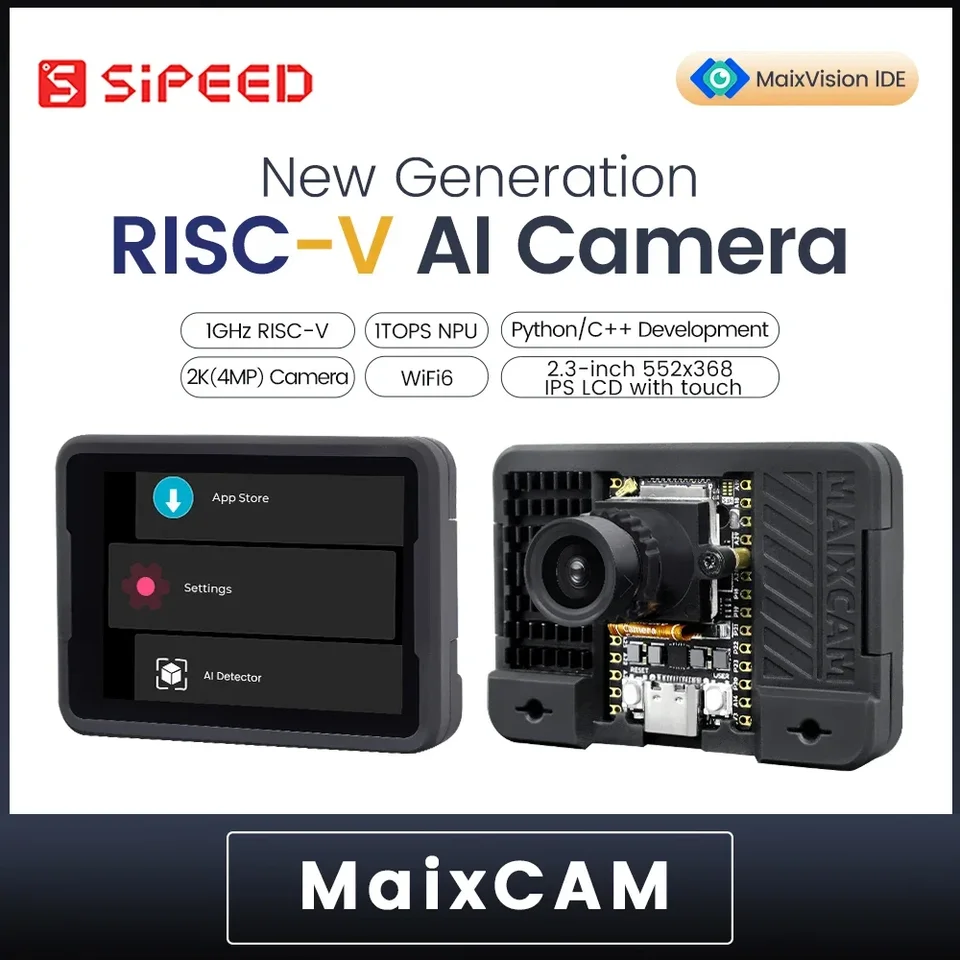 Sipeed Maixcam Dev Board RISCV AI Visual Audio Serial Port WiFi6 Support 1 Top NPU Python/C ++ 400 W Camera