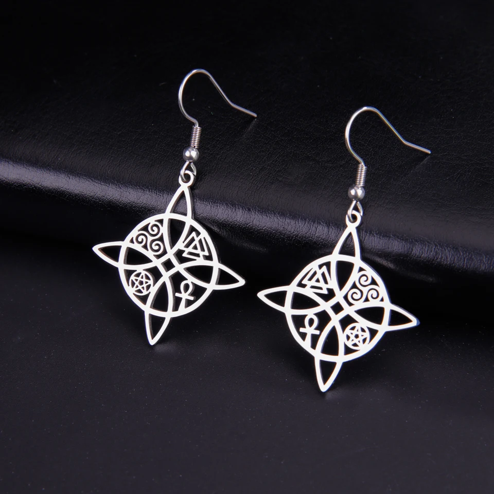 Sipuris keltské náušnice s kvapkami uzol pre ženy z nehrdzavejúcej ocele Valknut Triskelion Ankh krížový krížový náušnice Amulet šperky darček