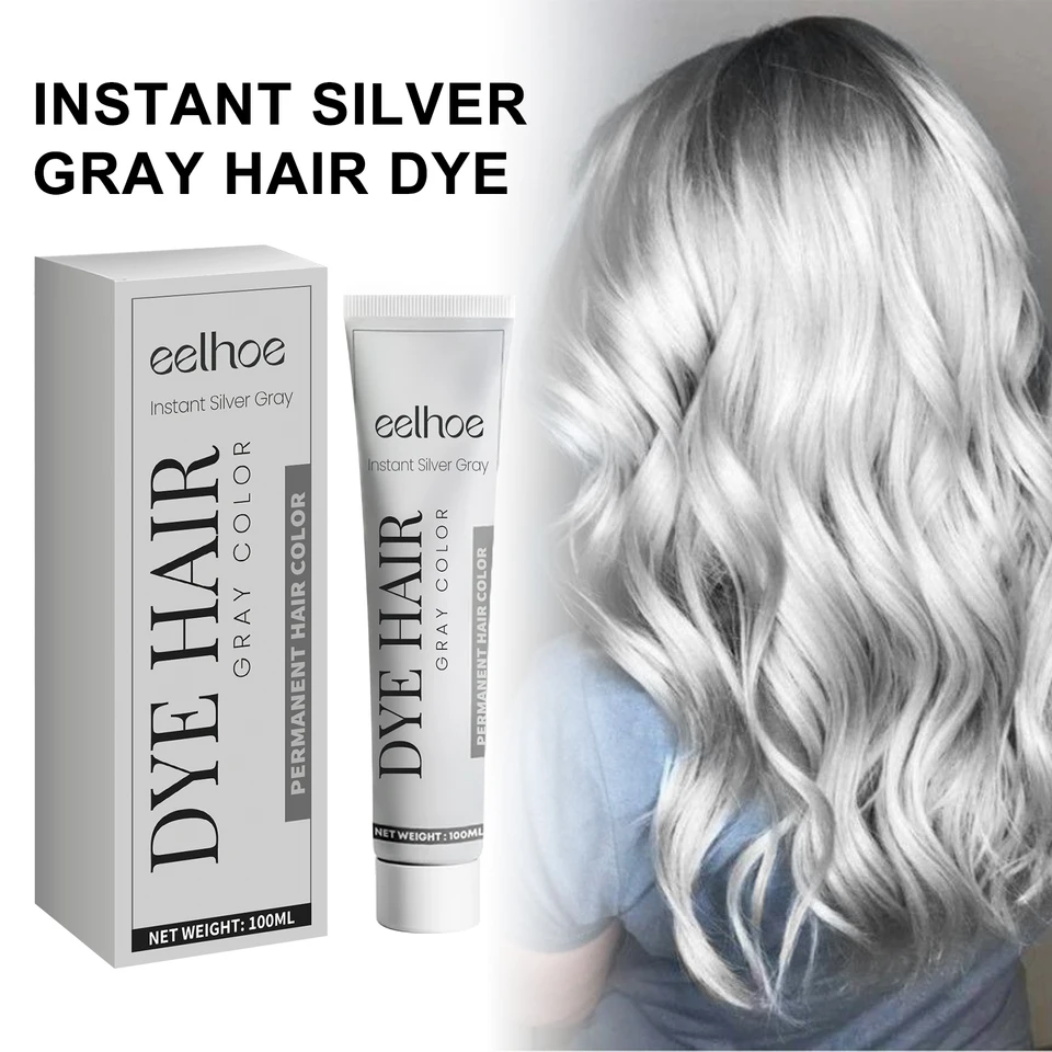 Sivé vlasy farbivo smotany unisex Smoky Punk Styling DIY Styling bez poškodenia rýchle sfarbenie dlhotrvajúce profesionálne chĺpky farbenie krémov