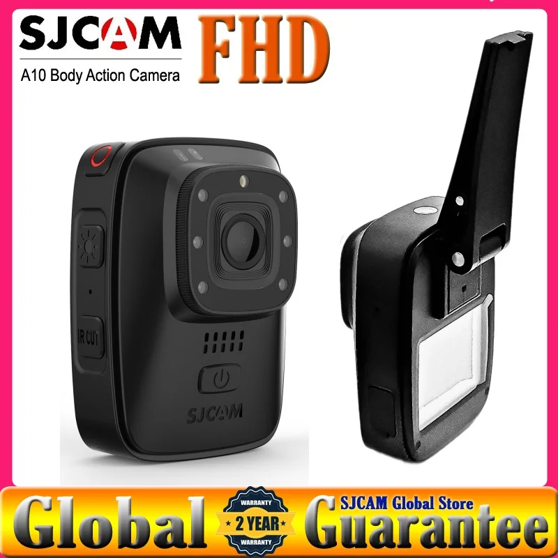 SJCAM A10 Prenosná kamera pre presadzovanie práva Nositeľné telesné kamery Ir-Cut B/W Switch Night Vision Laser Lamp Infračervená akčná kamera