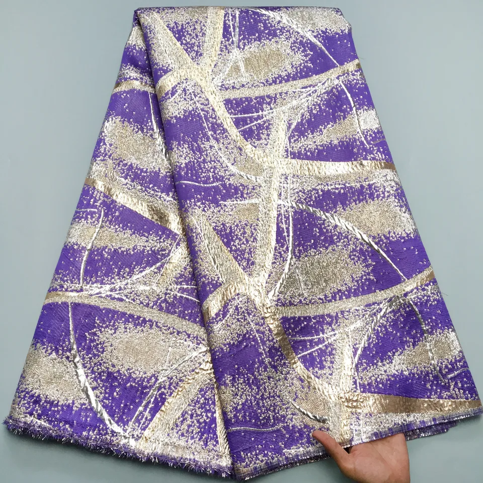 SJD čipka africký Jacquard Lace Lace Fabric French Damask Brocade Lace Lace Tkanina 2024 Luxus nigérijský pozlátený pre dámske párty šaty A3901