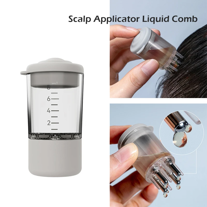 Skalp Applicator Comp pre medicínu hlava hlavy hlavy Kvapalina Kvapalina éterický olej na vlasy Ochrana vlasov Massager Rast kefy pre hlavu