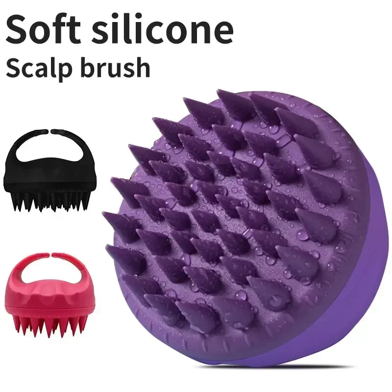 Skalp pračkovačka šampón Massager Čistá hlava hlavy s rukoväťou na pranie kefy na kefu Keša hlavy kefka Kefová kefka Kúch