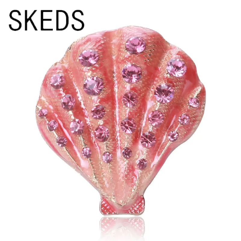 Skeds Nový príchod Vynikajúci škrupina sklovne kryštálové odznaky pre ženy pre ženy Trendy Vynikajúce brošne korzetové šaty doplnky