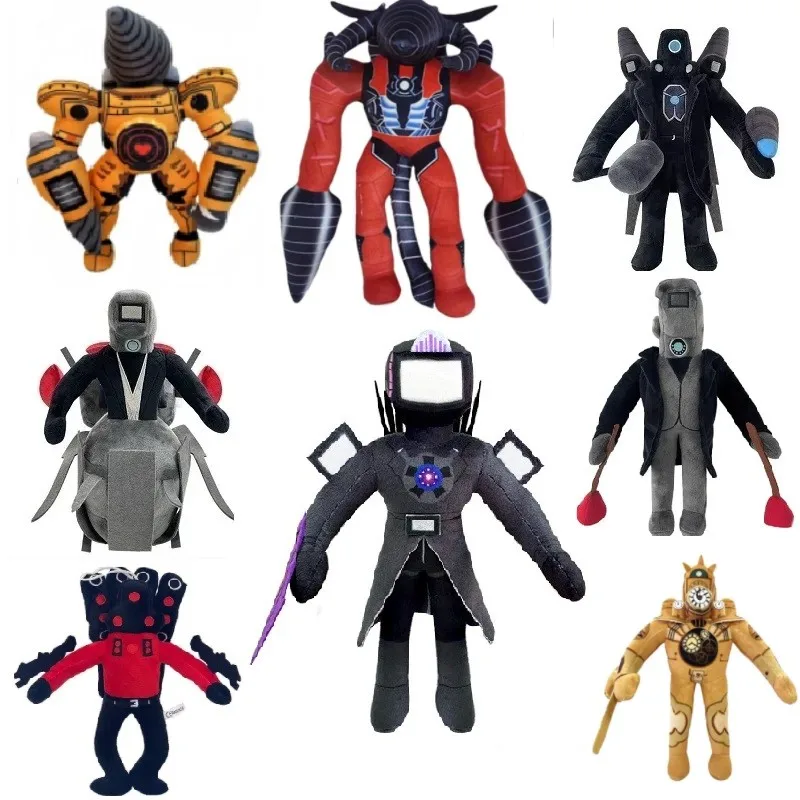 Skibidi toaleta plyš 30 cm anime plyšový hračku Horor Adventure Doll Animed Animals Mäkký plyš pre dieťa vianočné narodeniny darčeky