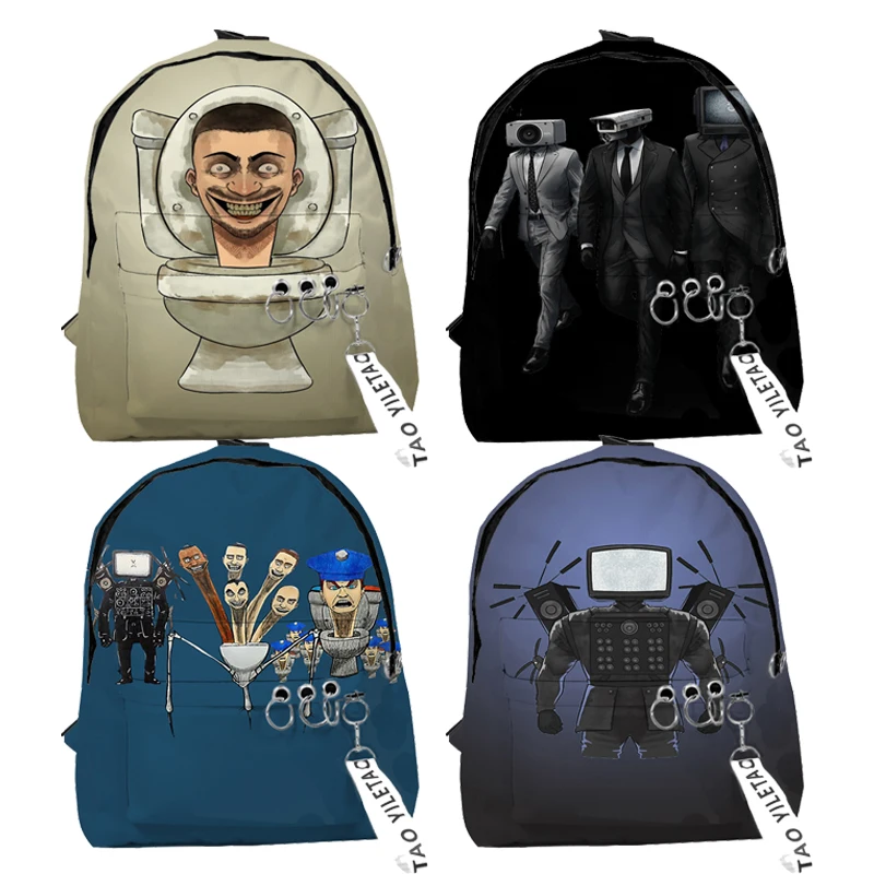 Skibidi toaleta Speakerman School Bag Camera Camera Camcordeman študent Backpack detské darčeky Schoolbag Boys and Girls Darček