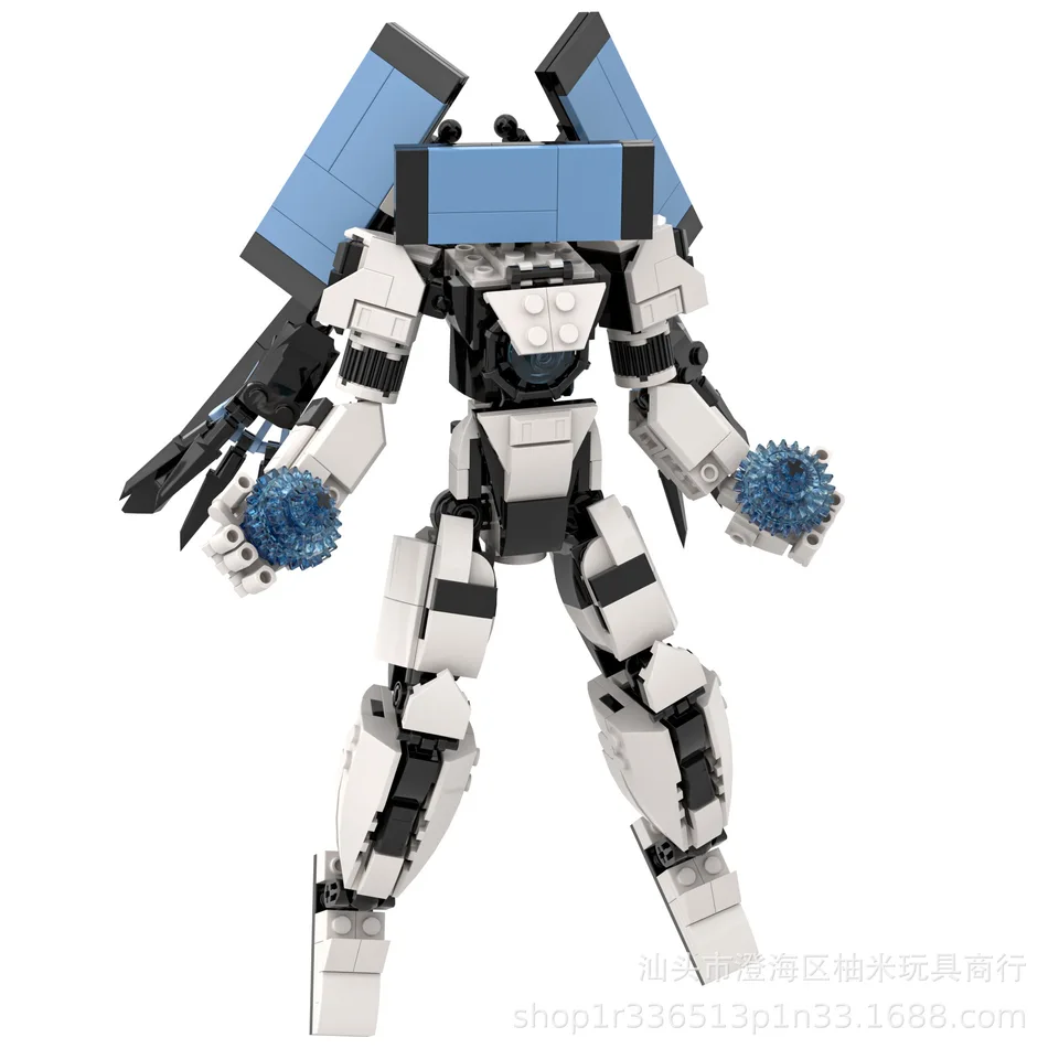 Skibidi toaleta vs monitor Man Hot Game MOC Build Block Block Hray Monly Mecha Toy
