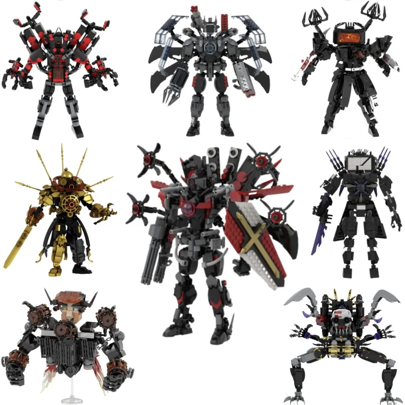 Skibidi WC Drillman Block Titans Reproduktor Man Clock Man TV King Speakerman Gman 2025 Nový Build Block Block Block Block Blox Skibidi Drillman