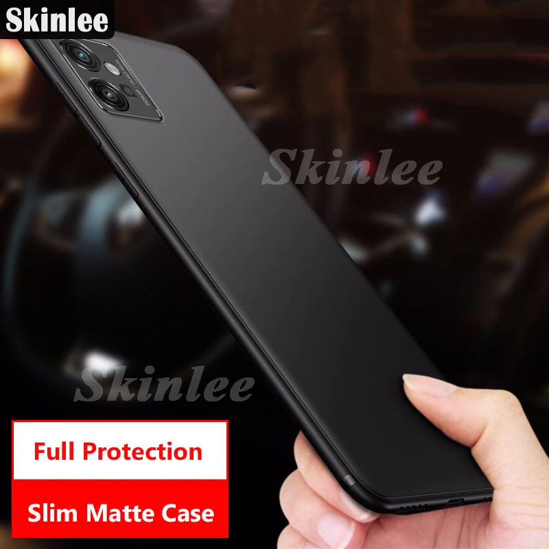 Skinlee puzdro pre Motorola Moto G32 Plná ochrana mäkký silikónový matný kryt pre Motorola Moto E32 Shock odolný v oblasti nárazu