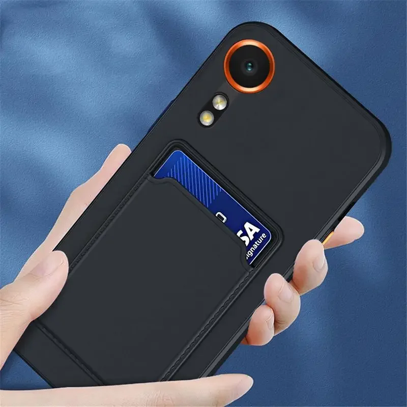 Skinlee puzdro pre Samsung Galaxy XCover 7 s kartou slot peňaženka Silikónová nárazová odolnosť voči mäkkému plášti pre kryt Samsung Galaxy XCover7