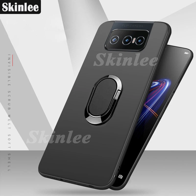 Skinlee puzdro pre Zenfone 9 8 Flip ultra tenký zadný matný s magnetickým atrakčným krúžkom mäkký kryt pre asus zenfone 7 10 puzdro