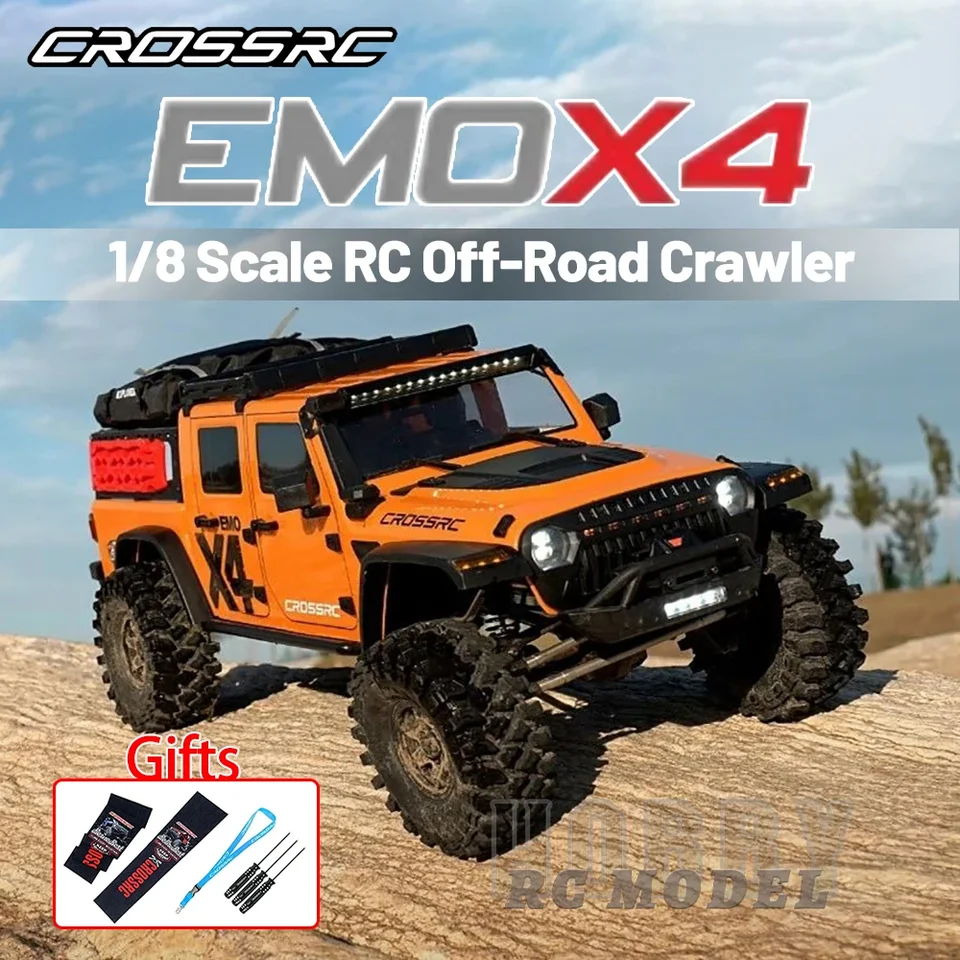 Sklad Crossrc Emo X4 Big Leopard 4WD RTR 1/8 RC Elektrický diaľkový ovládací model vozidla automobilu Road Rescue vozidlo