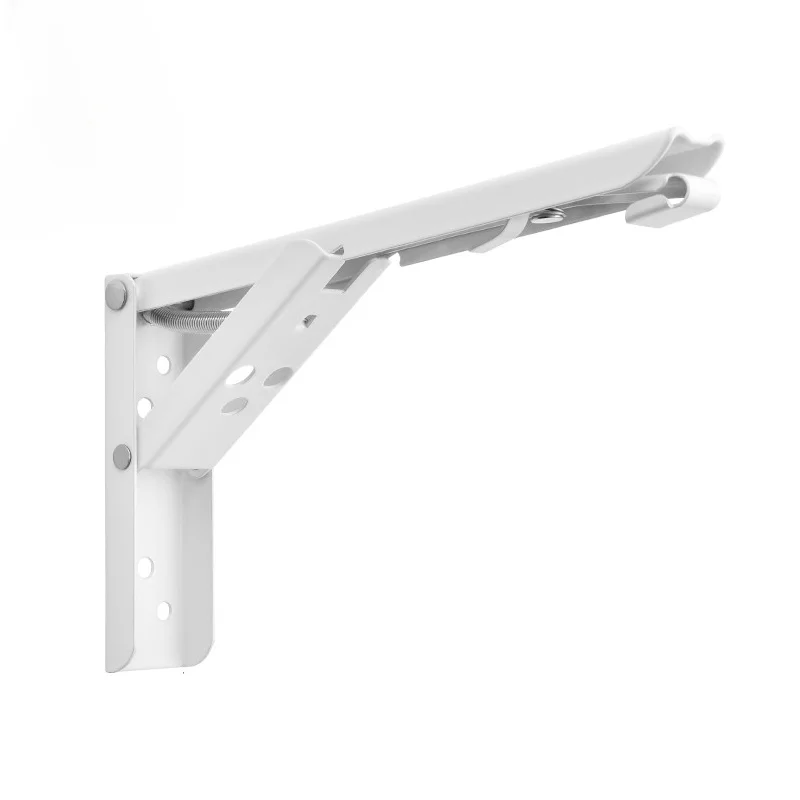 Skladacia držiak na skladovanie trojuholníka na stenu namontovaný na lavičke Stolové skladovacie nábytok Hardware Hardware Heavy Spring Storage Rack Podporná konzola