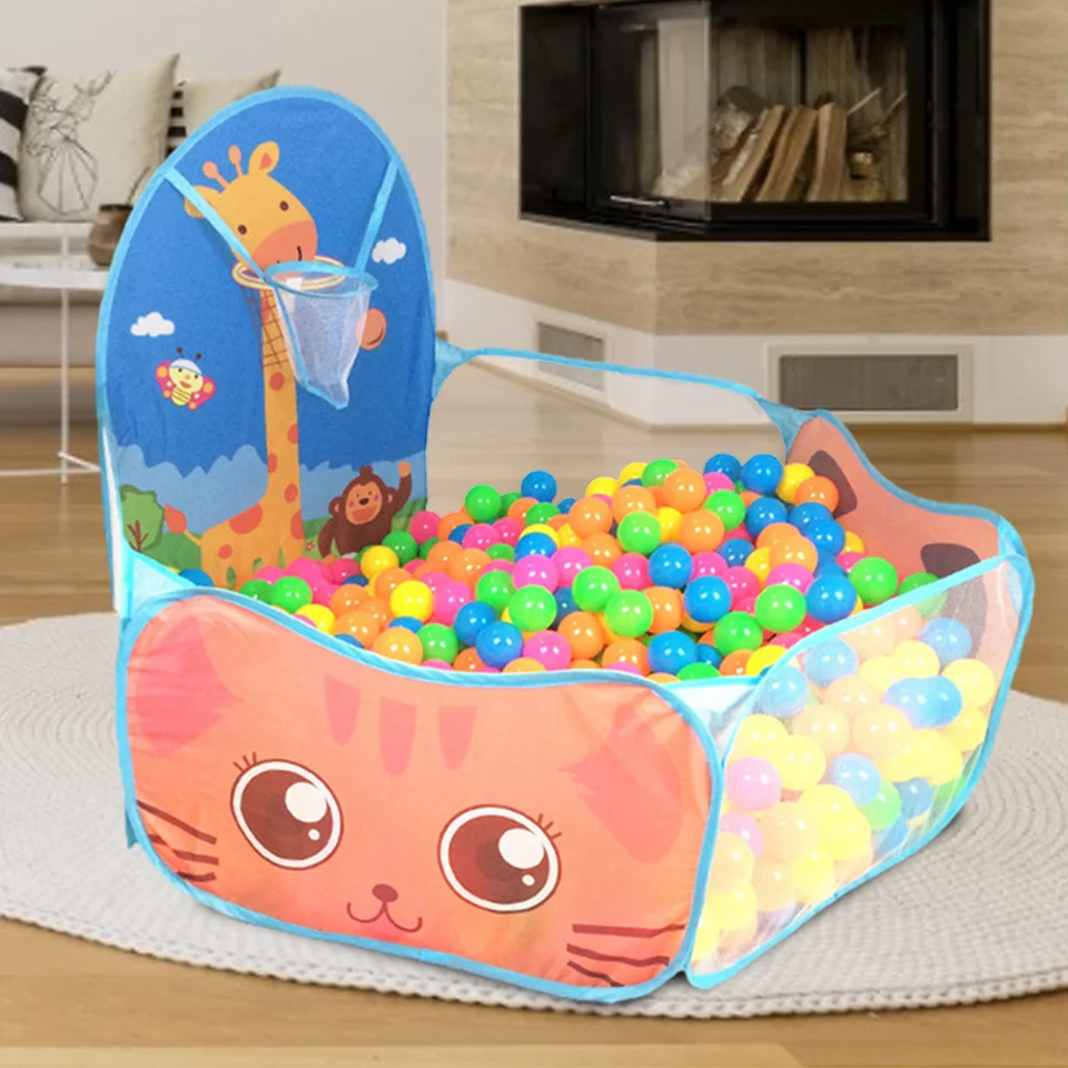 Skladacia karikatúra Outdoor Sports Playground Kids Deti Ocean Ball Pit bazón detská loptička Basket Gaming Hračky Vzdelávacie hračky