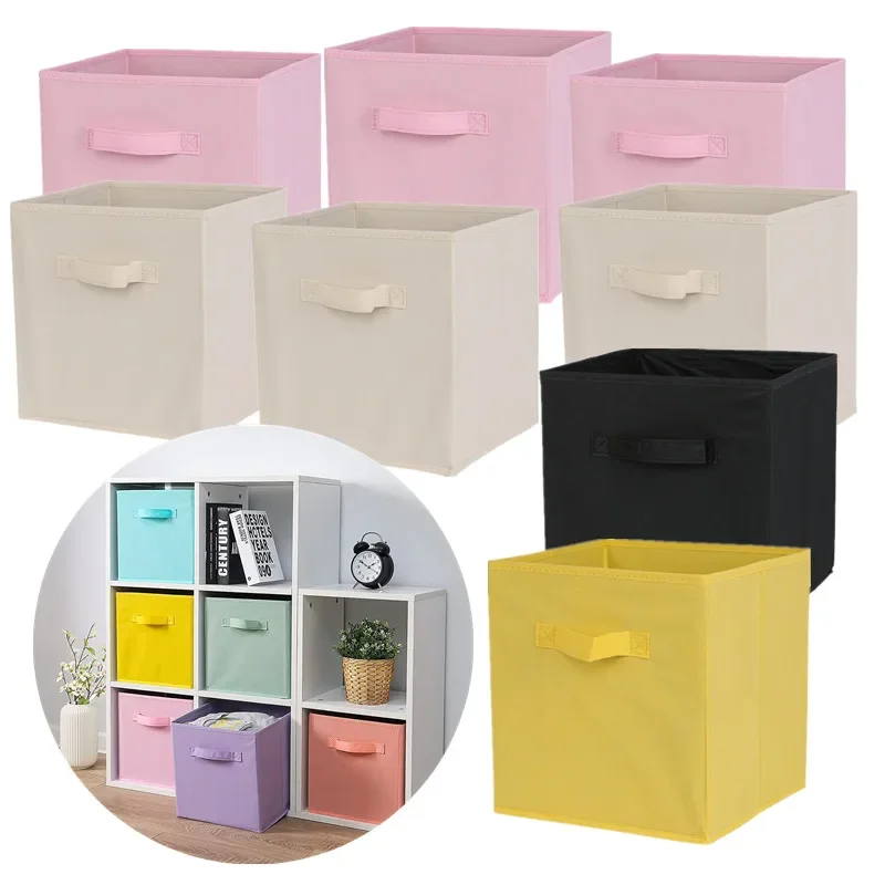 Skladacia kocka Storage Bin Non Woven Tkanina Storage Box Domáce zásoby, organizátor skrinky na skladovanie hračiek Organizátor
