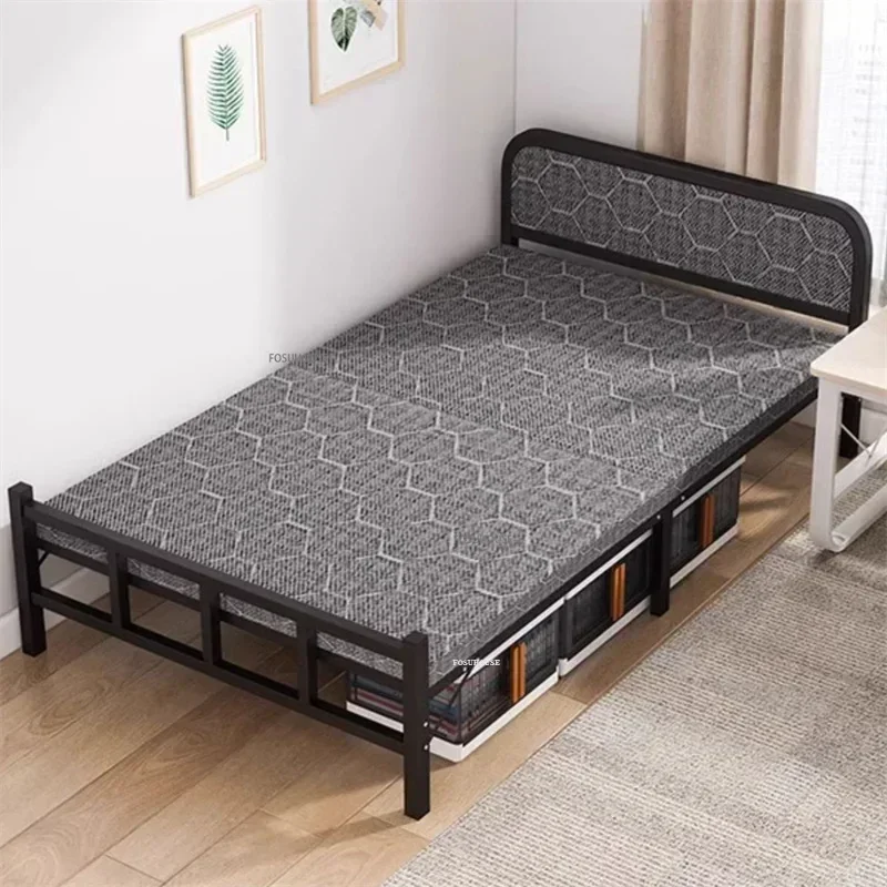 Skladacia posteľ single Domáce jednoduché obedové prestávku posteľ posteľ postele spálňa železná kancelária DORMITORY Dobukovanie