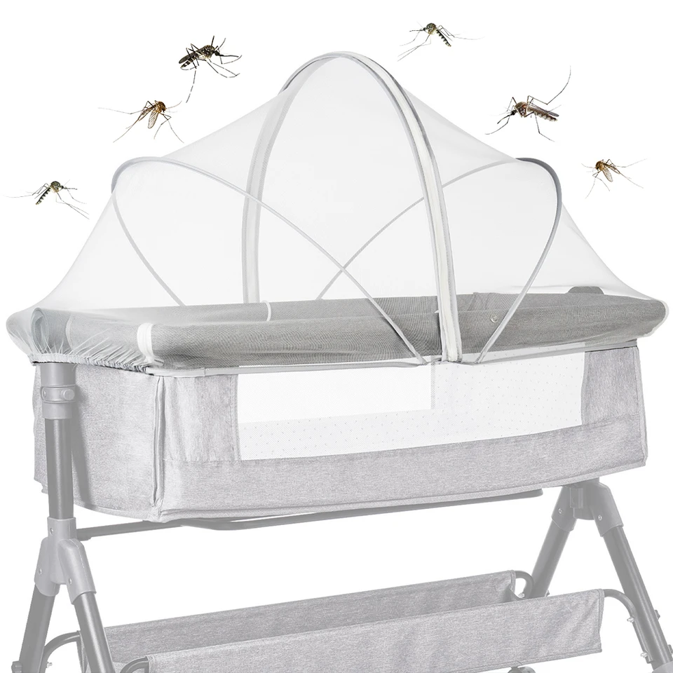 Skladacia sieť komárov siete priedušná skladacia postieľka bassinetový kryt mosquito pre cestovnú postieľku/playpen