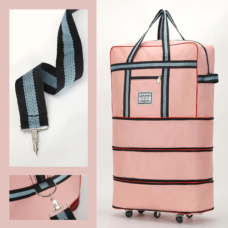 Skladacie batožinové vrecká s kolesami Veľká nepremokavá expandovateľná výstavba Luggages Pack unisex Universal Cestovné tašky na kolesách xm133