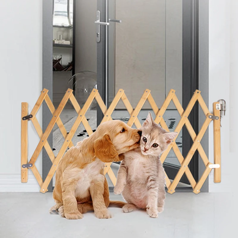 Skladacie domáce zviera bariérové ​​plot Cat Dog Gate bambus Pet Oplot Rovitovateľný mačací pes Šteniatko posuvné dvere bezpečnostná brána izolácia domácich miláčikov izolácie plot
