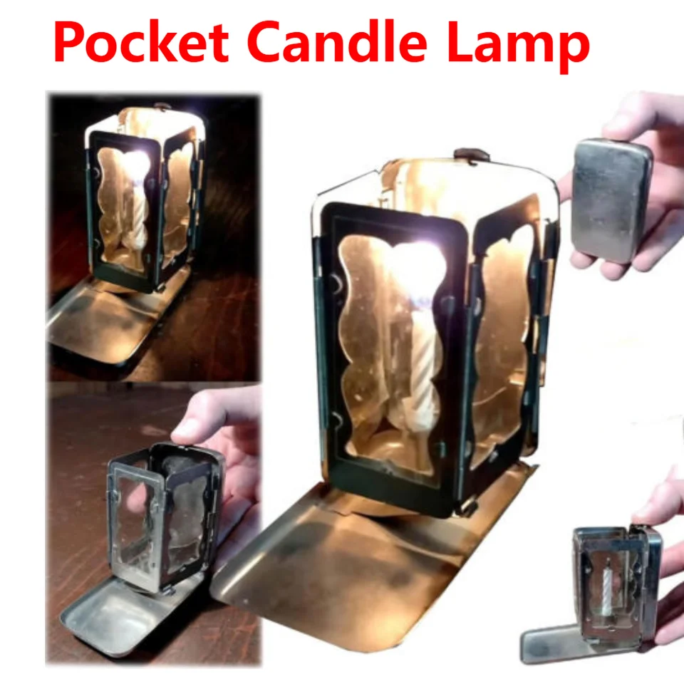 Skladací držiak na sviečky Lantern vrecká sviečka Lanternka kreatívny vetruvový svietnik Nočná lucerna Žiadne sviečky