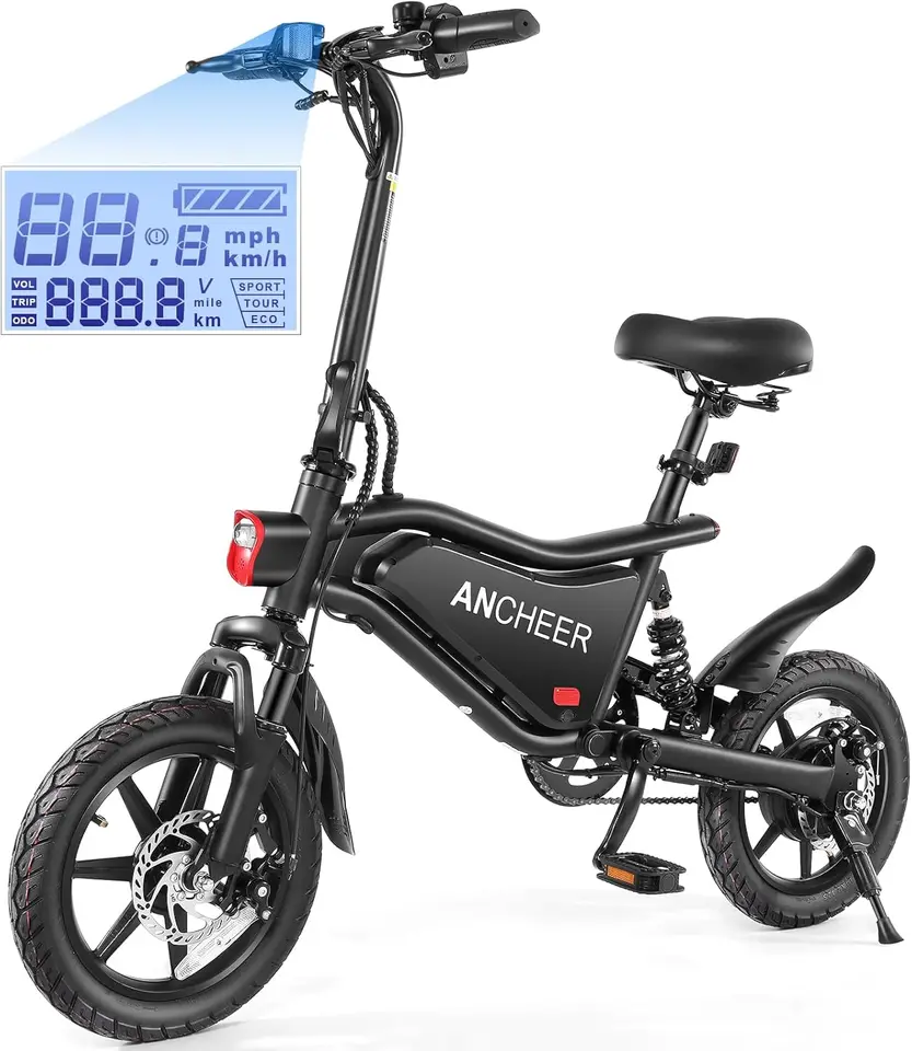 Skladací elektrický bicykel pre dospelých, 374Wh, 20 mph bicykle, 14 