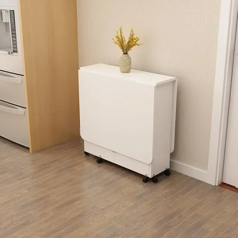 Skladací jedálenský stôl Moderná jednoduchosť Multifunkčná pohyblivé skladovanie