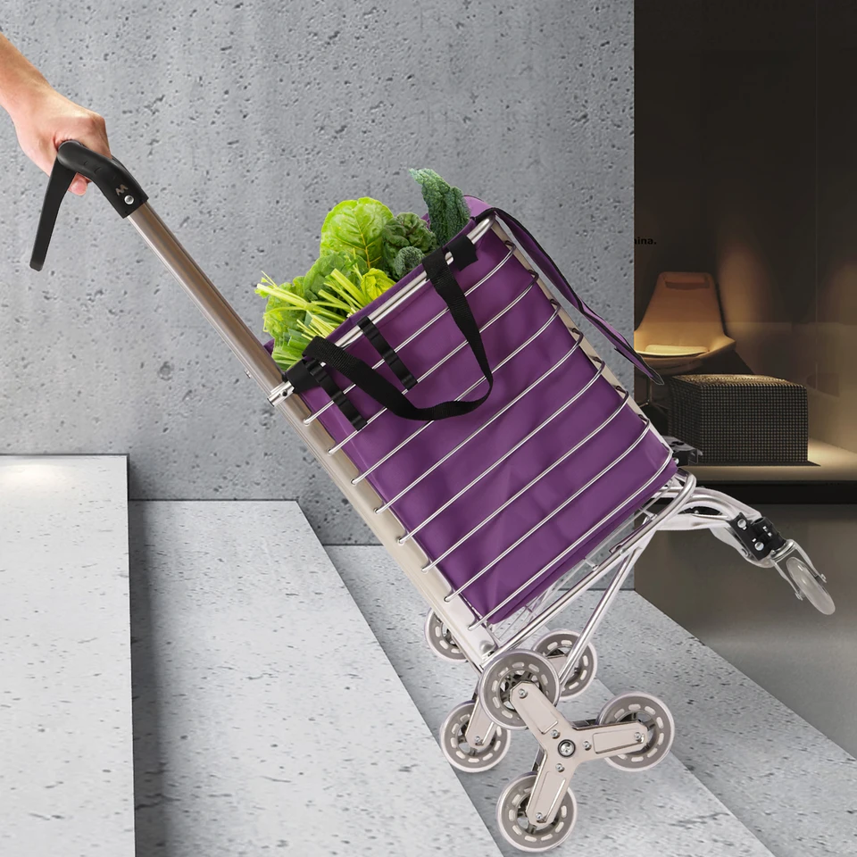 Skladací nákupný košík na košík s potravinami Trolley Práčovňa schody na lezenie na ruky na kolesách