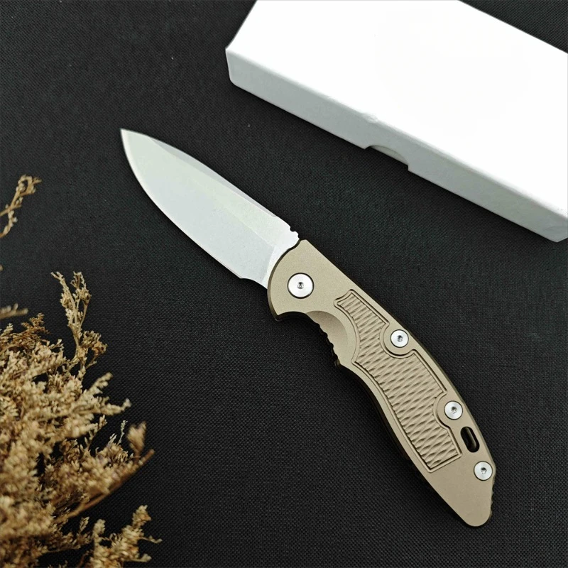 Skladací prekážk XM18 vreckový nôž D2 Blade Hliníková rukoväť vonkajšie kempingové kempingové poľovníctvo Self-Defense Utility Nôž Nástroje