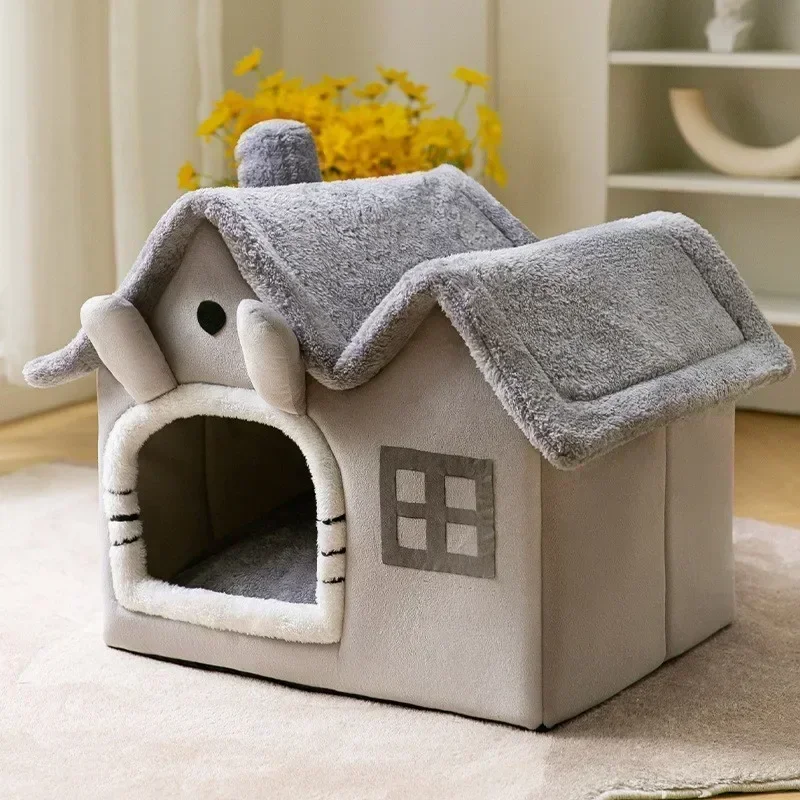 Skladací psí dom chovateľská stanica rohož pre malé stredné psie mačky zimné mačacie posteľ hniezdo Pet Pets Pets Pets Pets Puppy Cave pohovka