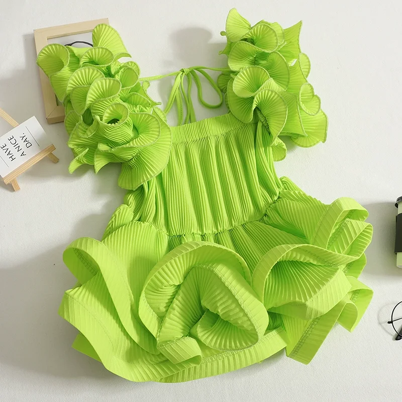 Skladané šifónové nádrže Summer ženská farebná farba štvorcový Collor sladké camisole žena vo vnútri popruhy camis topy