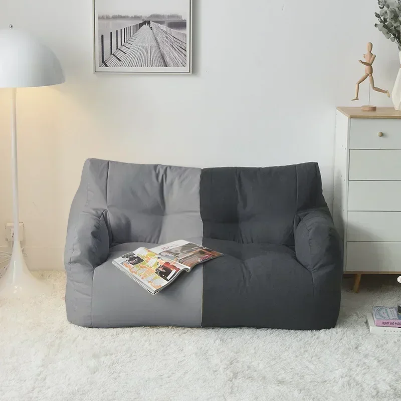 Skladba s dvojitým fazuľovým taškou Sofa Double Fast Sedadlá s mäkkým pohodlným pohovkou Balkón Spálňa umývateľná tkanina pohovka malé príležitostné kreslá