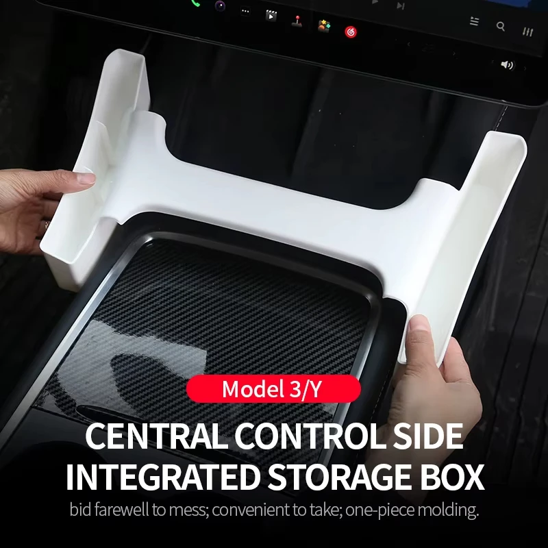Skladovacia skrinka na bočnú medzeru pre Tesla model 3 Y Center Console lakťová opierka Obe strany Telefónny organizátor auta Interiér Modifikácia Stowing