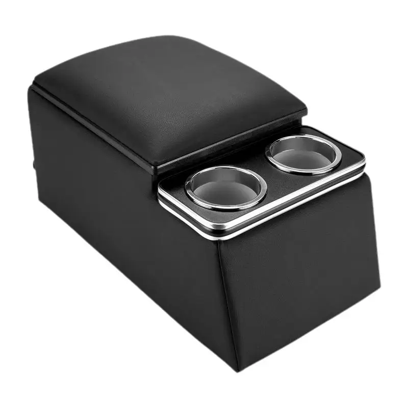 Skladovacia skrinka na zadné sedadlá s 2 šálkami držiaka Auto 2 Row Console Organizátor Box Zadné sedadlo