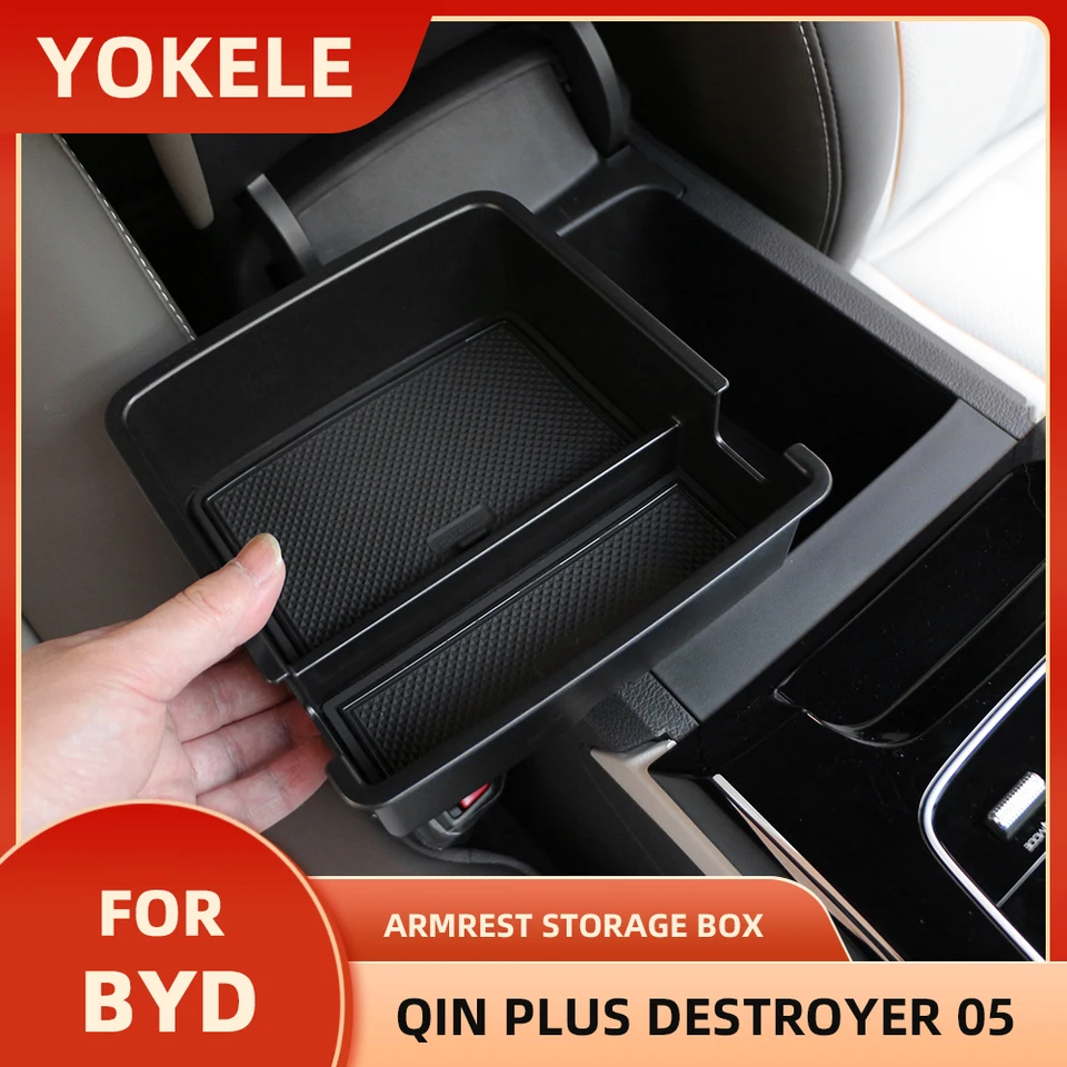 Skladovacia skrinka pre lakťové opierky pre BYD Qin Plus Destroyer 05 Centra Console Central Držiteľ organizátor Kontajnerový nádob