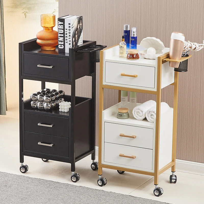 Skladovacie kaderníctvo Trolley Utility Cosmetic pomocný pomocný vozík pre krásu Carrello Attrezzi salón nábytok MQ50TC