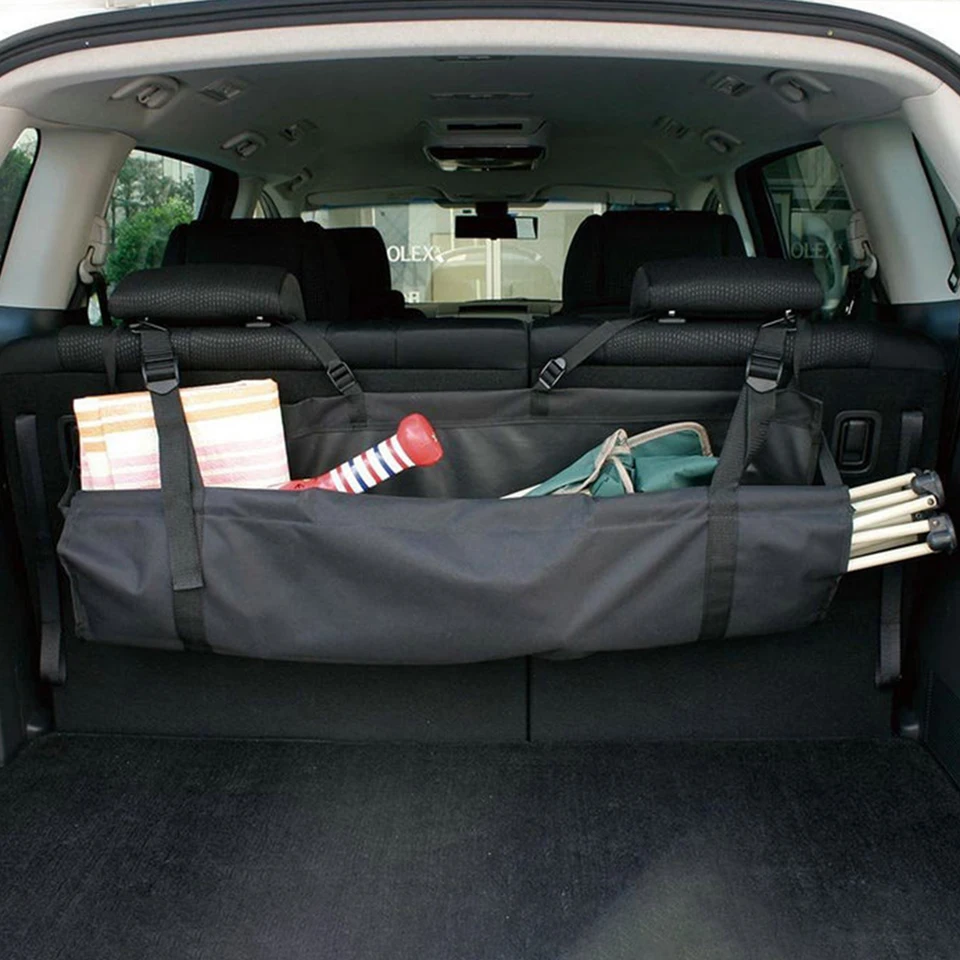 Skladovací taška na skladovanie automobilov Organizátor Organizátor batožinovej miestnosti Inštalácia na hlave Oxford Cloth Car Trunk 885mmx120mx285mm