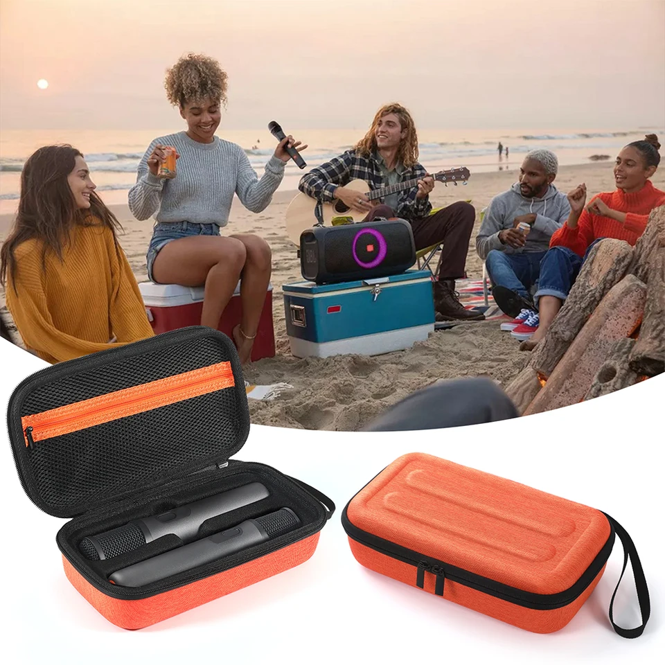 Skladovací vrecko vreckový dvojitý mikrofónový taška na prepravu tašiek pre sáčky pre JBL Wireless Two Microfone