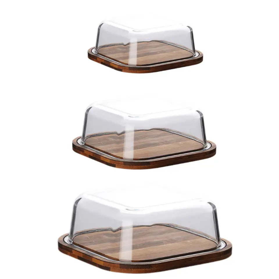 Sklenené kryt maslo Disky Easy Clean Viacúčebné maslo strážkyňu dezert pre reštauráciu Kaviareň Bakery jedálenská miestnosť doska