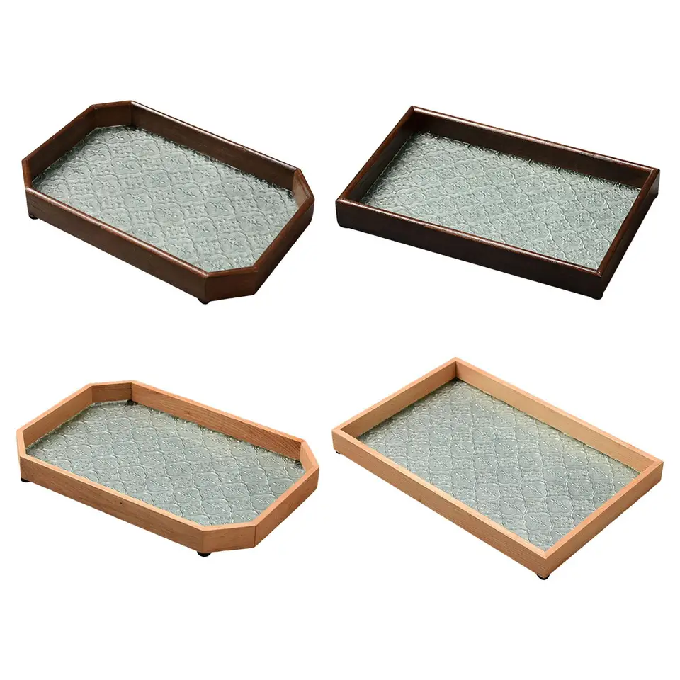 Sklenené špeciálne taniere stolové skladovacie riešenie riešenie Vanity Trays Desk Organizátor pre