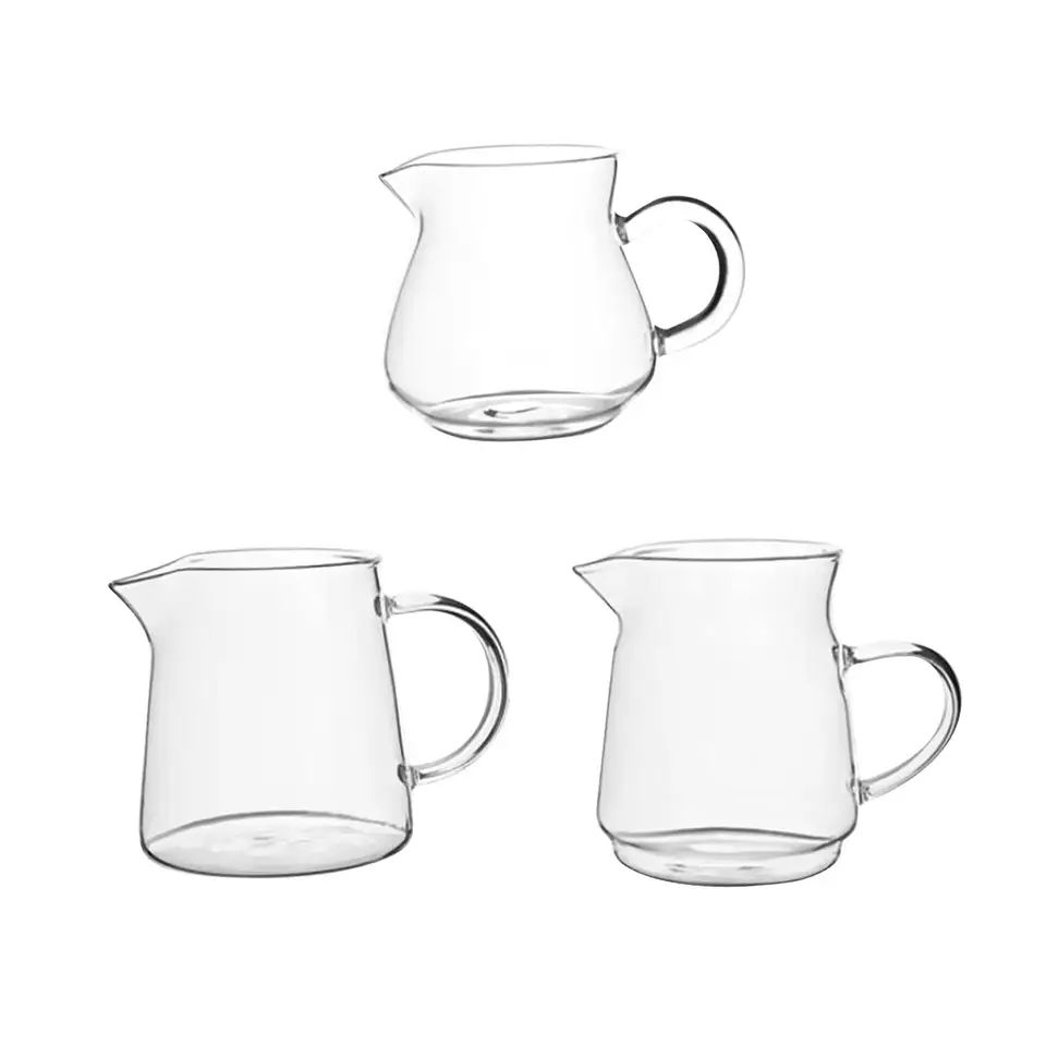 Sklenený džbán na džbán na džbán na džbán Čajovku šálka šálka Mini karafe kávový hrnček pre čajový nápoj kávový sirup espresso