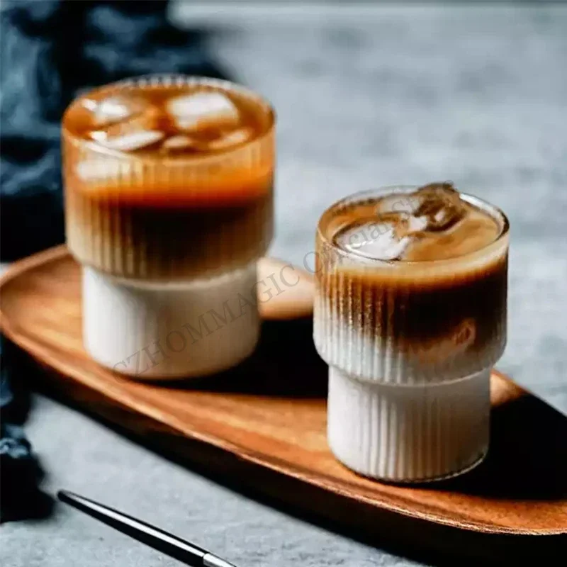 Sklenený pohár s vysokým obsahom borosilikátu tepelne rezistentný na latte kávu hrnček studený nápojový náter na vodu šálky mlieka pivo šťava čaj šálka whisky na víno pohár whisky
