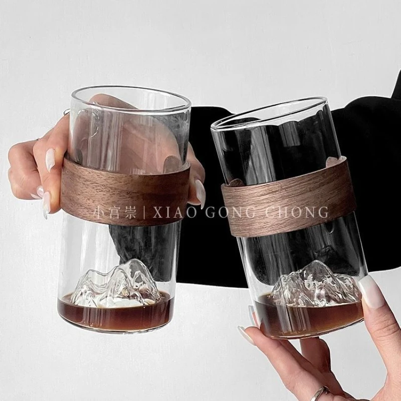 Sklenený sklenený retro etnický vietor Vysoko teplota Mount Mount Fuji Tea Cup Home Snow Mountain Cup Cope Cup