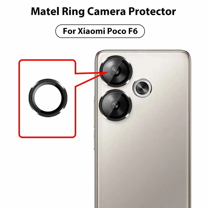 Sklo kamery so zadným kovovým krúžkom pre Xiaomi Poco F6 Objektív Ochranné sklo Little F6 POCO F 6 POCOF6 5G Protector LEN