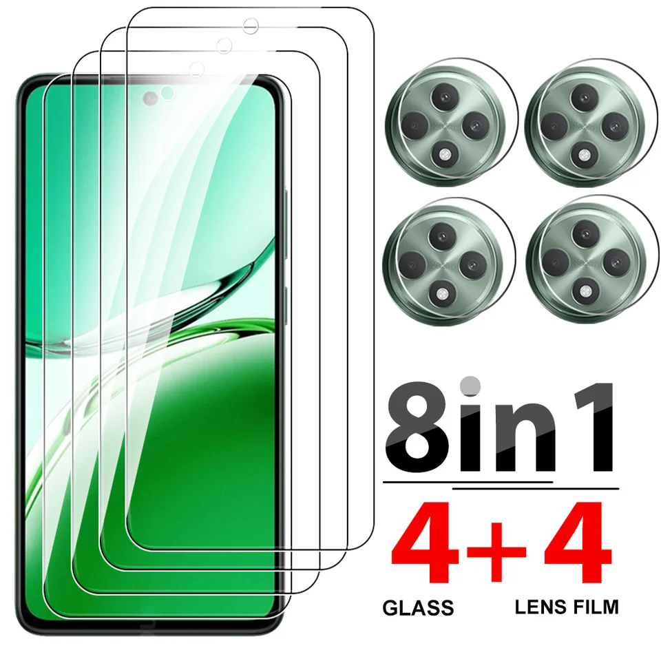 Sklo pre OPPO Reno12 F 4G 5G Temperované sklo 8in1 Protect Screen Screen Reno12F Reno 12 F FS ​​12F Reno12fs Lens Glass Glass Protective Film
