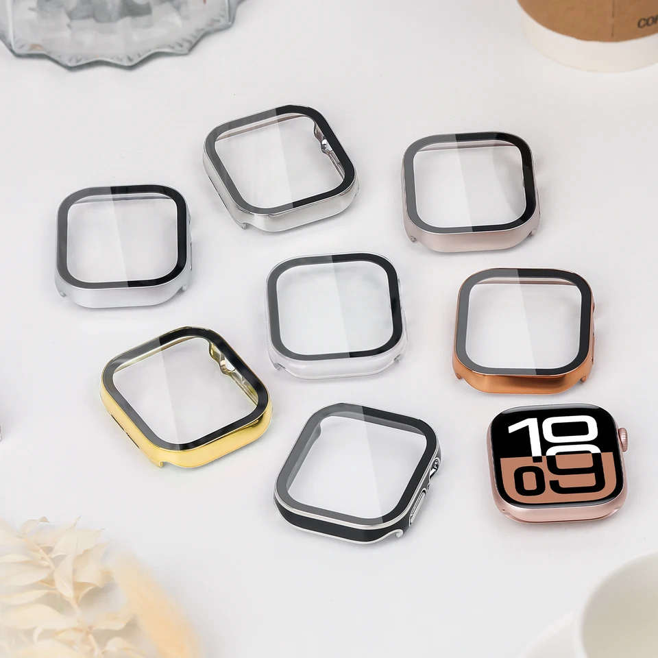 Sklo+puzdro pre Apple Watch 10 46 mm rovná okrajová obrazovka Ochranca vodotesný kryt Iwatch Series 10 42 mm Smartwatch Accessories