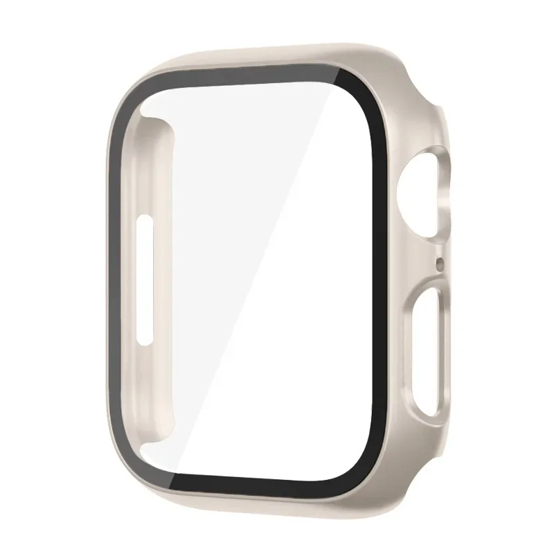 Sklo+puzdro pre Apple Watch 8 7 45 mm 44 mm 41 mm 40 mm PC Ochrana obrazovky IWATCH Series 3/4/5/6/SE/7/8 Príslušenstvo Smartwatch