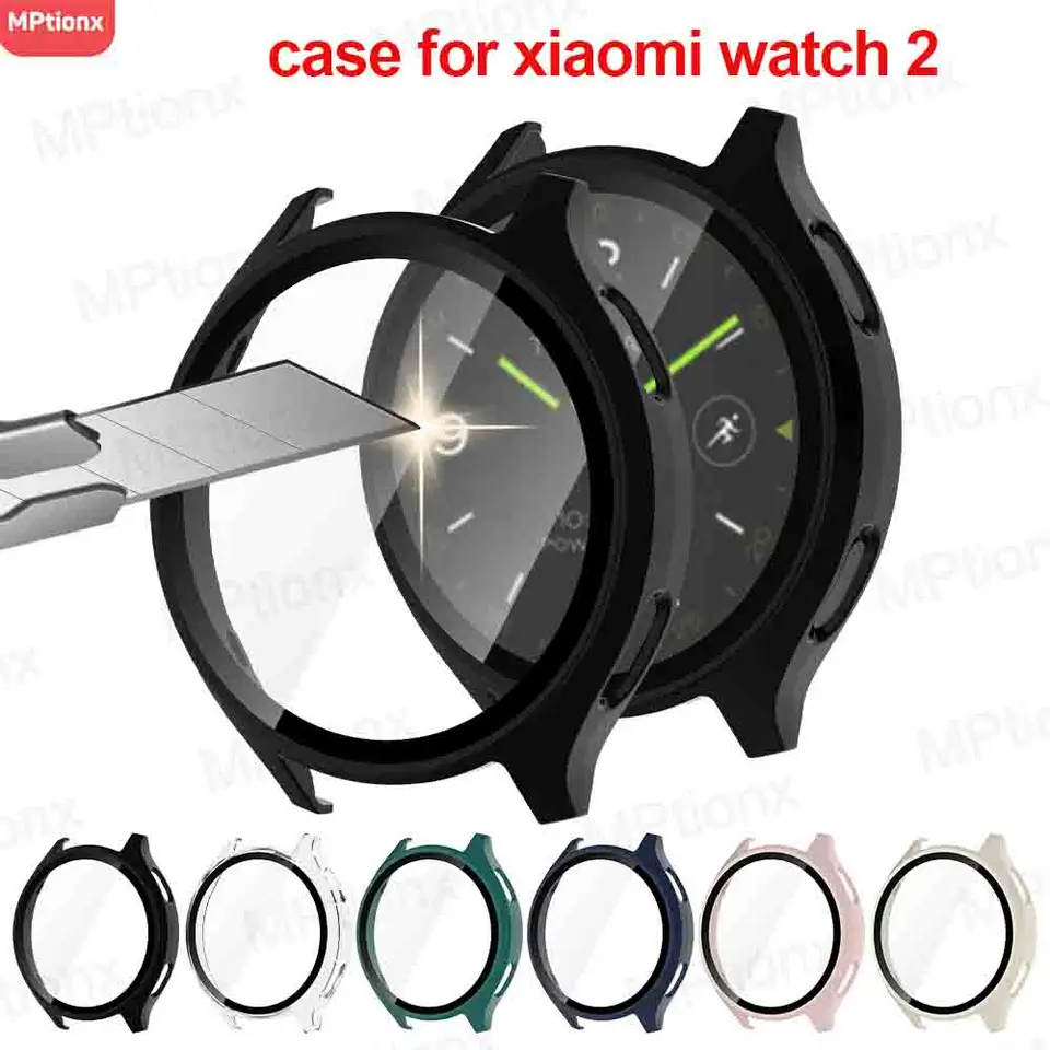 Sklo+puzdro pre Xiaomi Watch 2 Smartwatch PC PC Nárazníky všestranná shell s obalom pre Xiaomi hodinky 2 krycie príslušenstvo