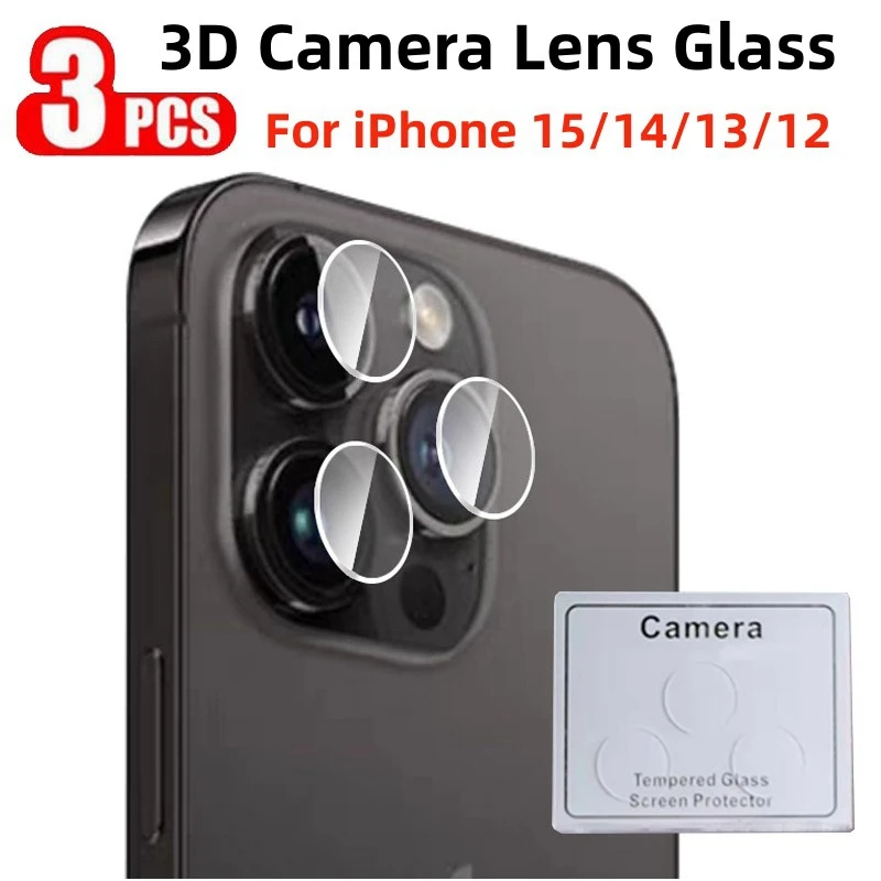 Sklo šošovky s fotoaparátom 3ks pre iPhone 14 15 Pro Max 3D 3D Film Protector Film pre iPhone 13 Mini 12 13 Pro Max 14 Pro Max Glass