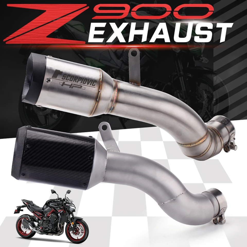 Sklz pre Kawasaki Z900 2017 2018 2019 2020 2021 Motocykel výfukového výfuku Middle Link Pipeconnect Motocykel výfuku
