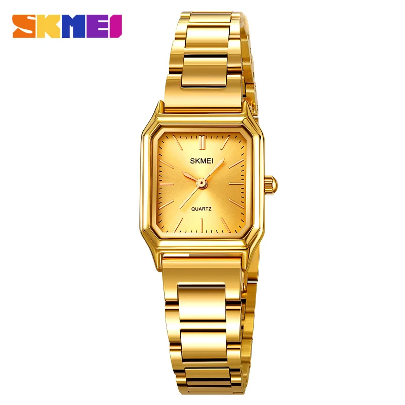 Skmei 2237 dievčenské hodiny luxusné nehrdzavejúce oceľový remienok Quartz Women Wristwatch Relloj Mujer Fashion Ladies hodinky Witerproof